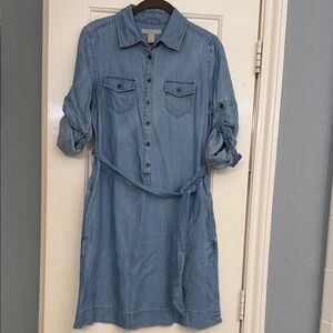 Banana Republic Denim Blue Long Sleeve Dress